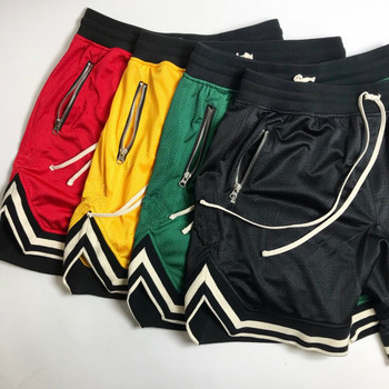Мъжки мрежести спортни къси панталони Летни баскетболни дишащи къси панталони за фитнес за бягане Свободни мускулни тренировки bermuda masculina