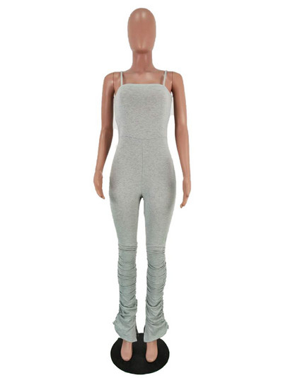 HAOYUAN Σέξι Bodycon Stacked Jumpsuit Γυναικεία Ρούχα Plus Size Εξώπλατες φόρμες One Peice Split κολάν Rompers Club Outfits