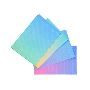 4 комплекта стационарни хартиени пликове Комплект градиентна цветна хартия за писане за писма, покани, съобщение, бележка (смесен цвят)