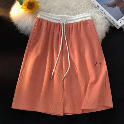 Ljeto 2021. Korejska moda, ležerne hip-hop muške kratke hlače, ulična odjeća, košarka, kratke hlače s printom smajlića, muške kratke hlače, teretana