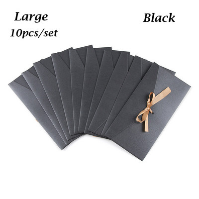 10KOM Retro, kreativna omotnica u boji, sedefasti papir, mašna, podebljana vrpca, vrećice za čestitke za pozivnice za vjenčanje, papirnati pribor