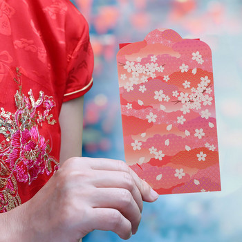 30 бр. Малък червен плик в японски стил, новогодишни пликове, китайски декор, чанта за пари, декоративен пакет, хартиен шик Japandi