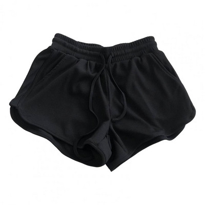 Naiste spordipüksid 2022. aasta suvi Uued ühevärvilised kitsad lühikesed püksid vabaaja naiste elastse vöökohaga Fitness rannapüksid шорты женский