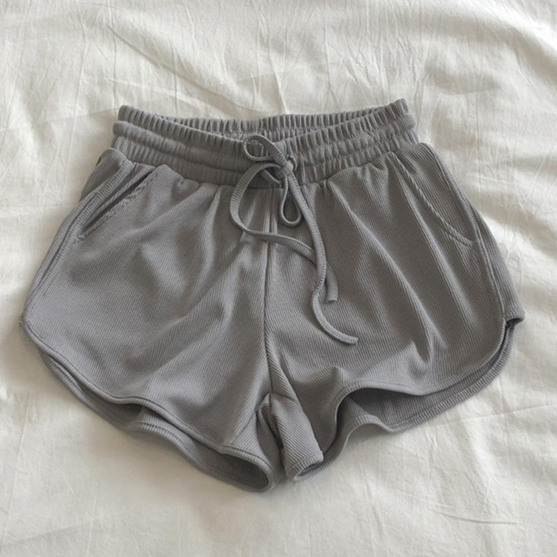 Naiste spordipüksid 2022. aasta suvi Uued ühevärvilised kitsad lühikesed püksid vabaaja naiste elastse vöökohaga Fitness rannapüksid шорты женский