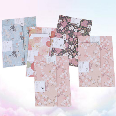 45 τμχ/5 σετ A5 Φάκελος εκτύπωσης λουλουδιών Letter Χαρτί σημειώσεων Χαρτί γραφής Χαρτί γραφής Αναλώσιμα επιστολόχαρτου (Τυχαίο στυλ)