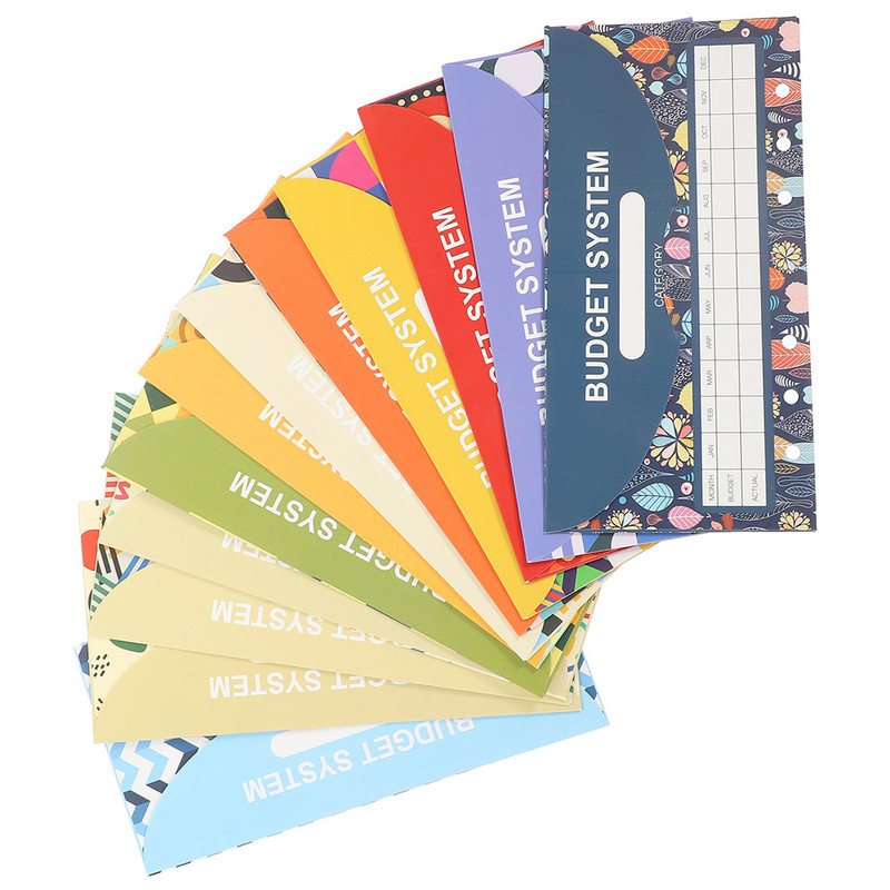 12 lapų vokai Pinigų vokai pinigų biudžetui Biudžeto vokai pinigų biudžetui dovanų mokyklos biudžeto saugojimui