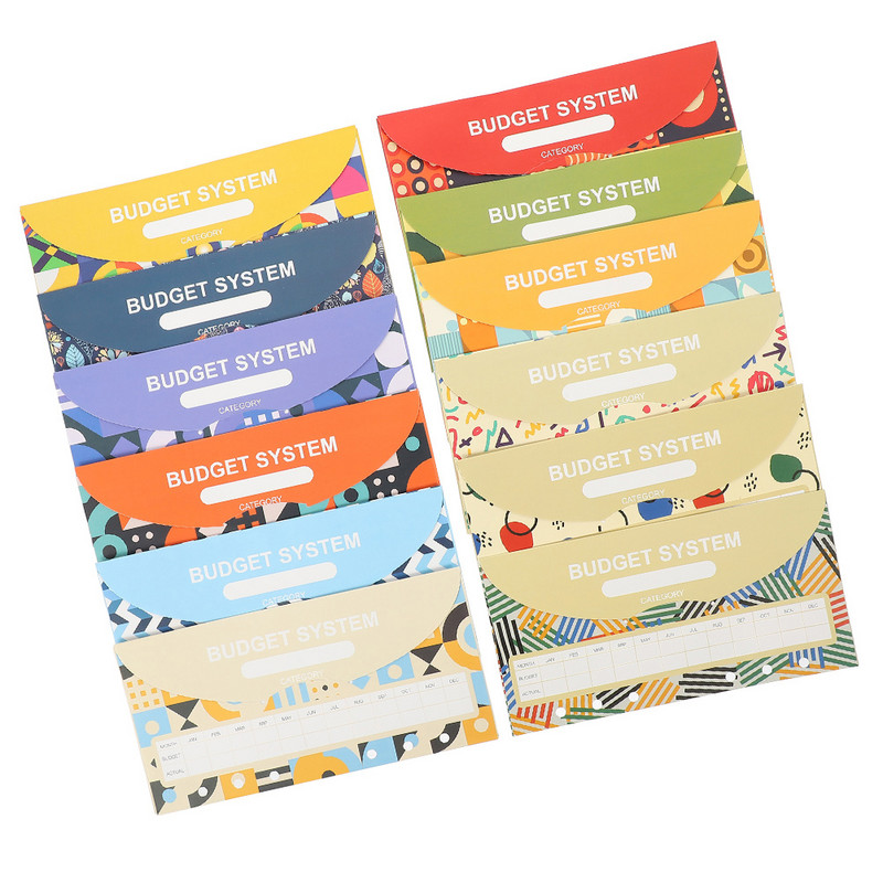 12 lapų vokai Pinigų vokai pinigų biudžetui Biudžeto vokai pinigų biudžetui dovanų mokyklos biudžeto saugojimui