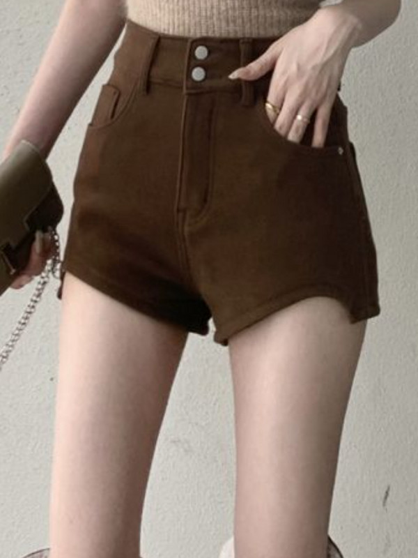 Σορτς Γυναικείο Τζιν Ακανόνιστο Παντός Ταίρι Skinny Solid Απλό καλοκαιρινό λεπτό Hotsweet ψηλόμεσο casual streetwear Γυναικεία ζεστή μόδα