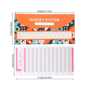 12 листа торбичка Бюджетни пликове Парични бюджетни пликове Парични пликове за бюджетиране за съхранение Бюджет Подарък за училище