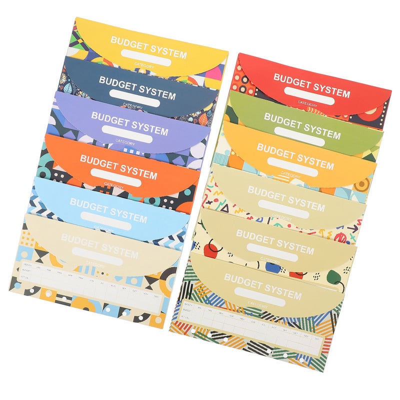 12 Φύλλα Θήκη Φάκελοι προϋπολογισμού Μετρητά Φάκελοι Προϋπολογισμού Μετρητά Φάκελοι για Προϋπολογισμό για Αποθήκευση Προϋπολογισμός Σχολικό Δώρο