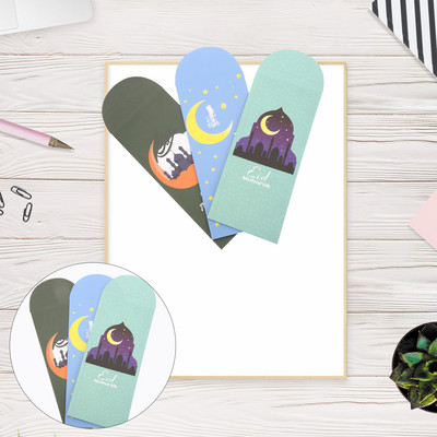 18 vnt raudonų vokų Eid festivalio sąskaitos musulmonų dovanos vestuvių kvietimai popieriniai sveikinimo atvirukai