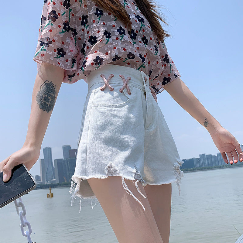 Traper kratke hlače Ženske vintage dizajna s visokim strukom Ulična odjeća Blagdanske lijepe trendi Višeslojne Djevojačke cool ležerne ženske Ulzzang BF