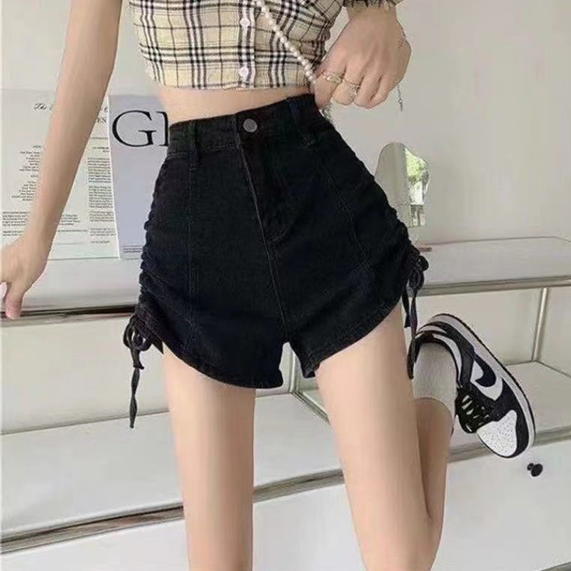 Kratke hlače Ženske traper bandage Seksi šik korejski stil Retro elegantna ležerna mlada ulična odjeća Vruće djevojke Visoki struk Elegantne Y2k Cool Ins