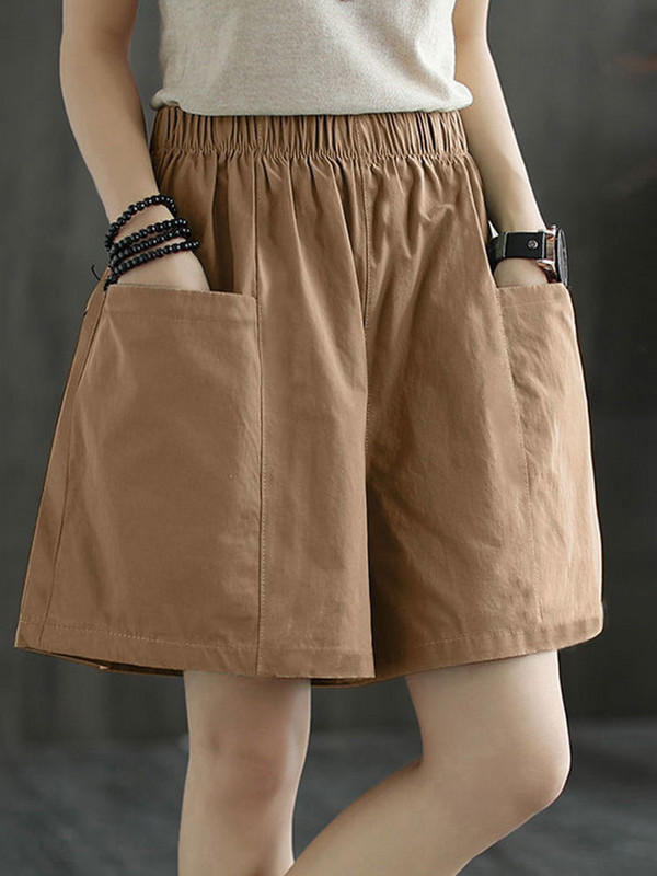 Prevelike kratke hlače za ženske ljetne modne hlače 2023. Ležerne široke ravne kratke hlače Ženske kratke hlače s elastičnim strukom