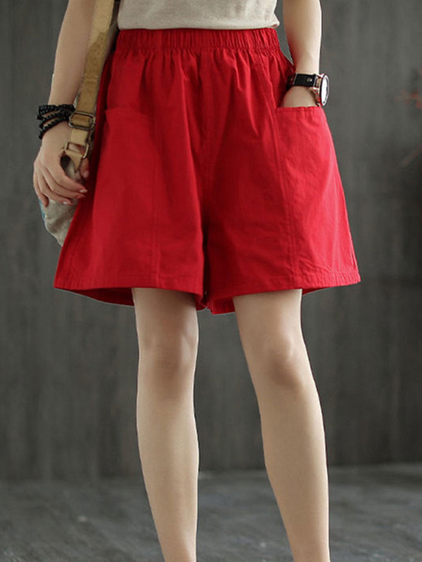 Prevelike kratke hlače za ženske ljetne modne hlače 2023. Ležerne široke ravne kratke hlače Ženske kratke hlače s elastičnim strukom