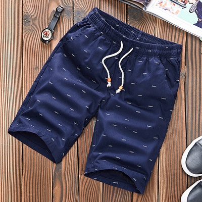 vruće rasprodaje Kratke hlače Muškarci Fitness Sport brand Elastični struk Pamučne kratke hlače Ljeto do teleće dužine Dizajn s printom riblje kosti Muški