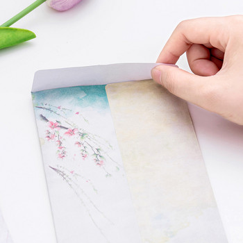 20 τμχ Φάκελοι από χαρτί λουλουδιών Floral επιστολόχαρτο Προσκλητήριο Stationary Letter Romantic Retro
