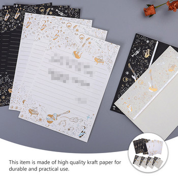1 Σετ από χαρτί Kraft Craft Foil Paper φάκελοι Επίσημο γράμμα χαρτί Μαύρο χαρτί φάκελοι μαύρο χαρτί χαρτικής