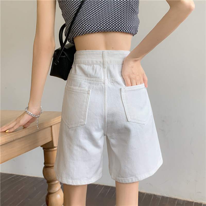 Traper kratke hlače Ženske Retro Ljetne Tanke Ugodne Slobodno vrijeme Opušteni Dizajn Studenti Osnovni korejski stil Ulzzang Šorti Ženski Visoki struk Chic