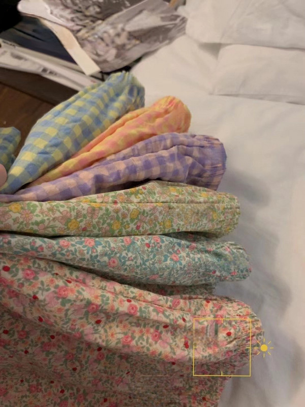 Ljetne nove ženske kratke hlače od pamučne gaze s elastičnim strukom, ležerne rešetkaste ženske kućne hlače Ženske kratke hlače s printom