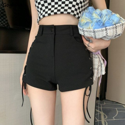 Fűzős rövidnadrágok Női Sovány nyári cuki divat Ulzzang koreai stílus Egyéniség Elegáns, masszív, mindenre passzoló Vintage, hétköznapi klasszikus