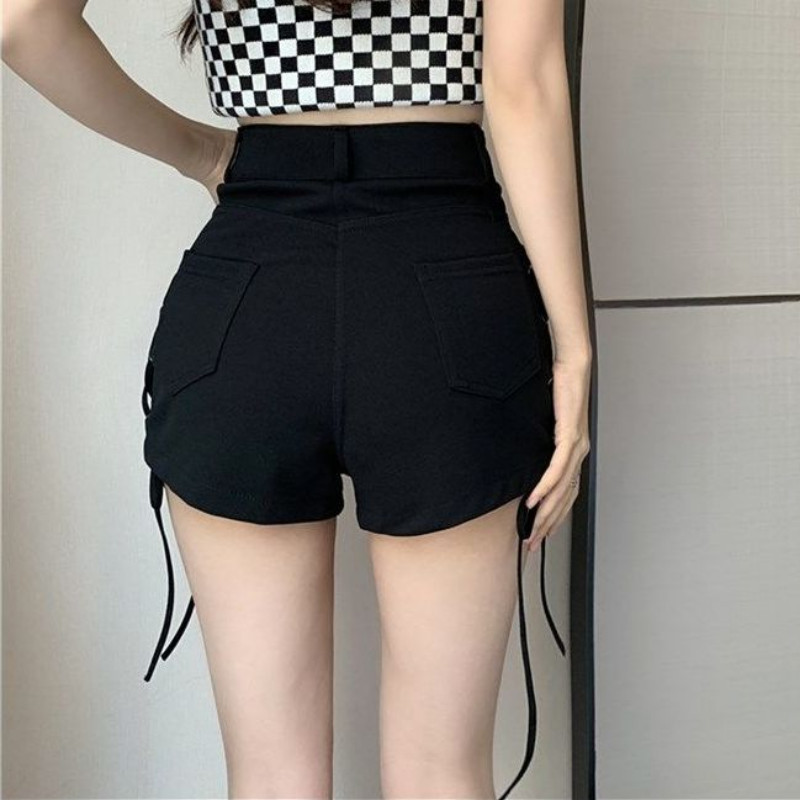 Kratke hlače na vezanje Žene Mršave Ljeto Hotsweet Moda Ulzzang korejski stil Osobnost Chic Jednobojne vintage ležerne klasične