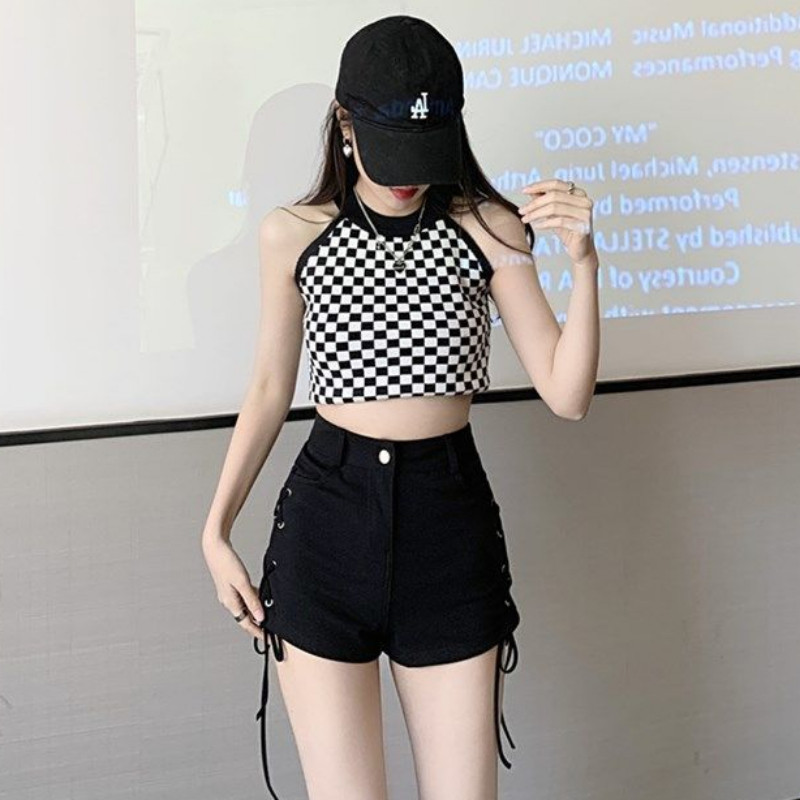 Kratke hlače na vezanje Žene Mršave Ljeto Hotsweet Moda Ulzzang korejski stil Osobnost Chic Jednobojne vintage ležerne klasične