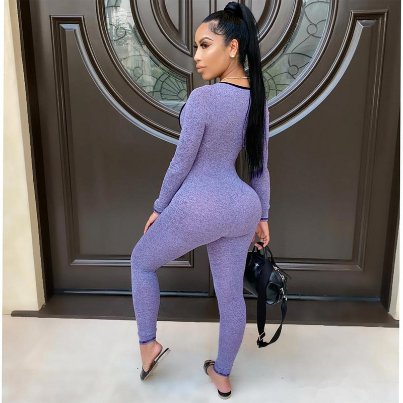 Skinny Club Romper Seksi ženske hlače izdubljene, jednobojne sportske odjeće