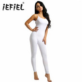 Moteriški vienetiniai žaismingi kostiumai suaugusiems su spagečiais su petnešėlėmis be pėdų, tamprus kietas tankas Unitard Yoga Dance Trikotas Bodysuit kombinezonas