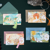 4 set de hârtie acid sulfuric plic felicitare copertă creativă bronzare vacanță binecuvântare ziua de naștere ziua de revelion felicitare de mulțumire