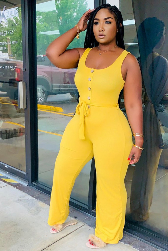 HGTE Jumpsuit doamnelor sexy halter cu centură fără mâneci salopetă lungă casual cravată nasturi salopetă cu picior largi elegantă