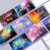 Kawaii Hot Gold Starry čestitka Slatka rođendanska čestitka s omotnicom Kreativna blagdanska univerzalna mala čestitka