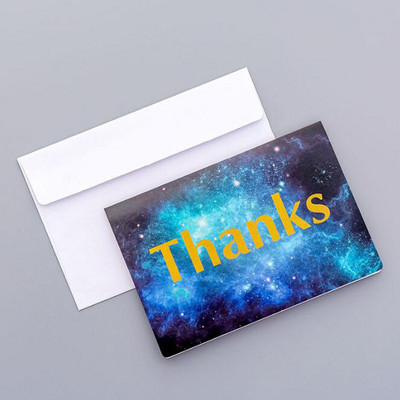 Kawaii Hot Gold Starry čestitka Slatka rođendanska čestitka s omotnicom Kreativna blagdanska univerzalna mala čestitka