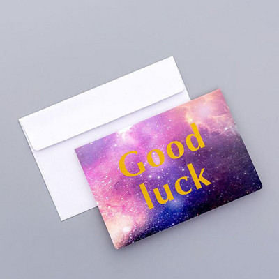 Kawaii Hot Gold Starry čestitka Slatka rođendanska čestitka s omotnicom Kreativna blagdanska univerzalna mala čestitka