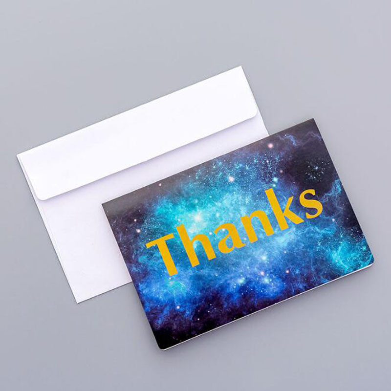 Kawaii Hot Gold Starry čestitka Slatka rođendanska čestitka s omotnicom Kreativna blagdanska univerzalna mala čestitka