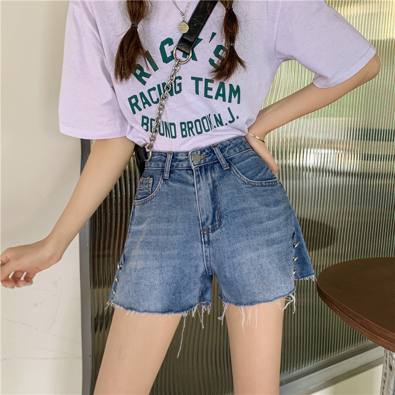 Pantaloni scurți Femei шорты женский Buzunare simple, toate se potrivesc, talie înaltă, cu fantă laterală, modă coreeană, design nou, vară, cool, colegiu, promoție