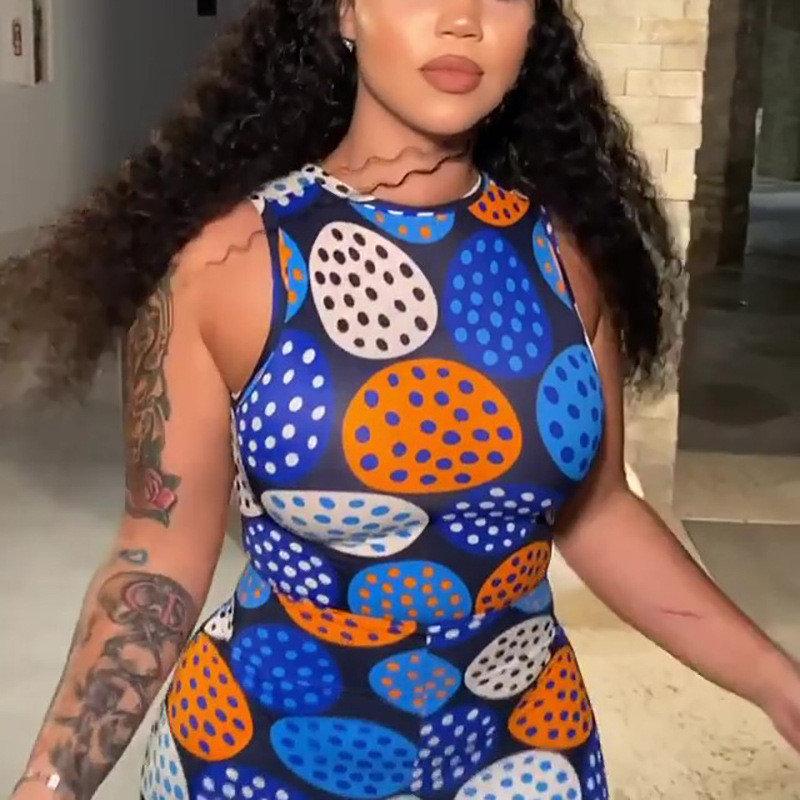 BOOFEENAA Novi kombinezoni s točkastim printom 2020. Slatka seksi odjeća za žene Klubska odjeća Trenirke uz pripijene hlače C16-BF27