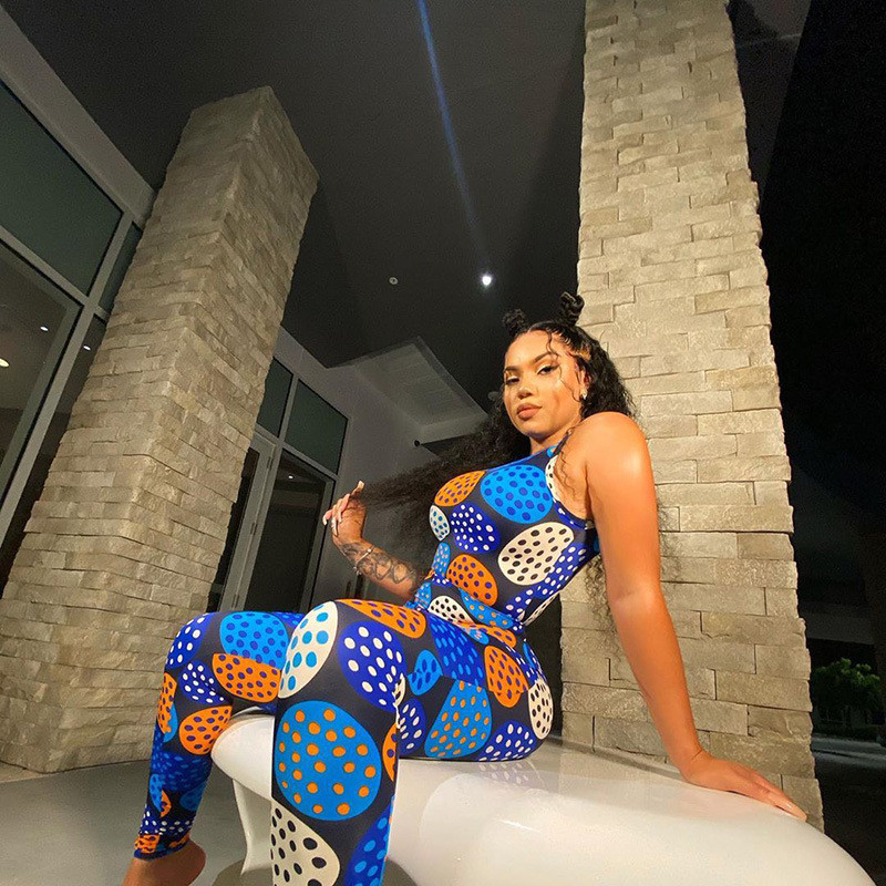 BOOFEENAA Novi kombinezoni s točkastim printom 2020. Slatka seksi odjeća za žene Klubska odjeća Trenirke uz pripijene hlače C16-BF27