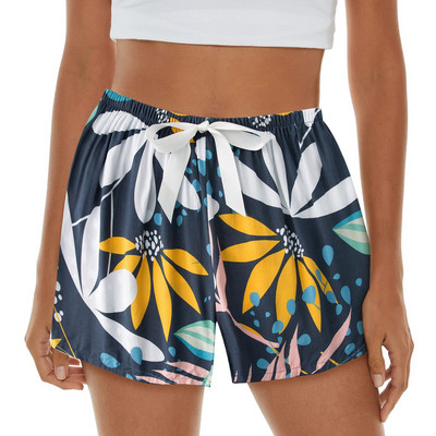 Ženske modne udobne kratke hlače Mekane kratke hlače za spavanje Lagane kratke hlače s otisnutom mašnom i elastičnim strukom, donji dio donjih hlača ženskie letnie