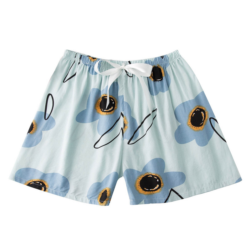 Ženske modne udobne kratke hlače Mekane kratke hlače za spavanje Lagane kratke hlače s otisnutom mašnom i elastičnim strukom, donji dio donjih hlača ženskie letnie