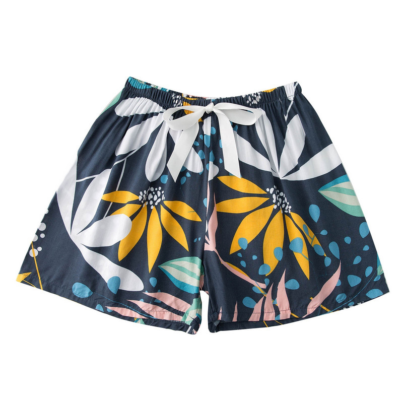 Ženske modne udobne kratke hlače Mekane kratke hlače za spavanje Lagane kratke hlače s otisnutom mašnom i elastičnim strukom, donji dio donjih hlača ženskie letnie