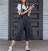 2020. Novi ležerni ženski kombinezoni, kombinezoni, kombinezoni veće veličine, ženski široki seksi crni kombinezoni, hlače do teleta