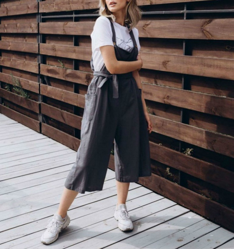 2020. Novi ležerni ženski kombinezoni, kombinezoni, kombinezoni veće veličine, ženski široki seksi crni kombinezoni, hlače do teleta