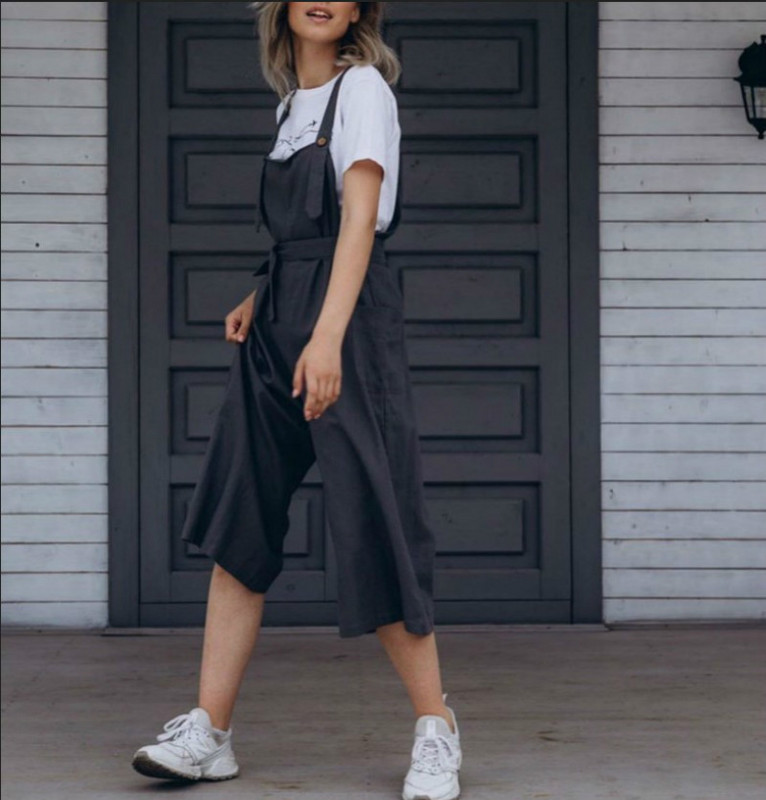 2020. Novi ležerni ženski kombinezoni, kombinezoni, kombinezoni veće veličine, ženski široki seksi crni kombinezoni, hlače do teleta