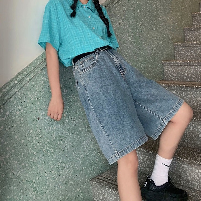 Dámske džínsové šortky, unisex, Harajuku, retro, útulné, letné, minimalistické, štýl High Street, pre priateľov, študentské, vintage, sviatočné, horúce, výpredajové, outfity