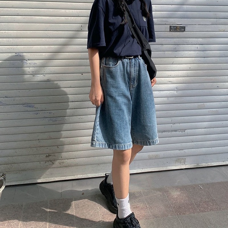 Dámske džínsové šortky, unisex, Harajuku, retro, útulné, letné, minimalistické, štýl High Street, pre priateľov, študentské, vintage, sviatočné, horúce, výpredajové, outfity