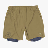 European Size Summer 2 in 1 Αθλητικό σορτς Ανδρικά Προπόνηση Quick Dry Breathable Stretch Σορτς Ελαστική μέση Casual Παντελόνι