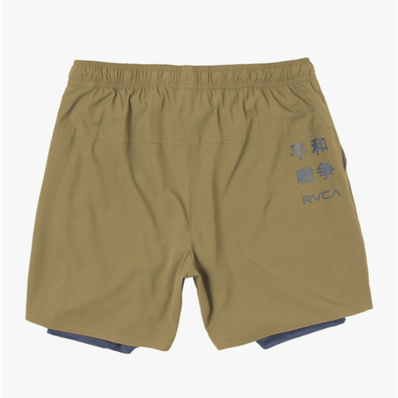 European Size Summer 2 in 1 Αθλητικό σορτς Ανδρικά Προπόνηση Quick Dry Breathable Stretch Σορτς Ελαστική μέση Casual Παντελόνι