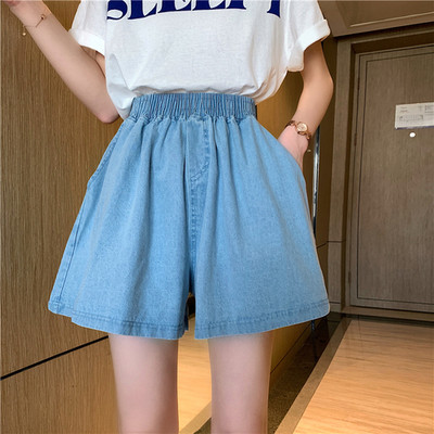 Ženske kratke hlače s elastičnim visokim strukom i širokim nogavicama Ljeto Femme Ležerne dame Sveobuhvatno korejski stil Trendy Simple Chic College Young Ins