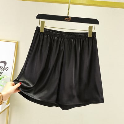 Σέξι μοδάτα σατέν γυναικεία σορτς Κορεάτικου στιλ Χαριτωμένη ελαστική μέση 2021 Καλοκαιρινή καυτερή παντελόνα ύπνου 121899WKA